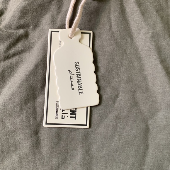 The giving movement dark khaki hoodie organic crop drawstring hoodie limited ed - Picture 3 of 6